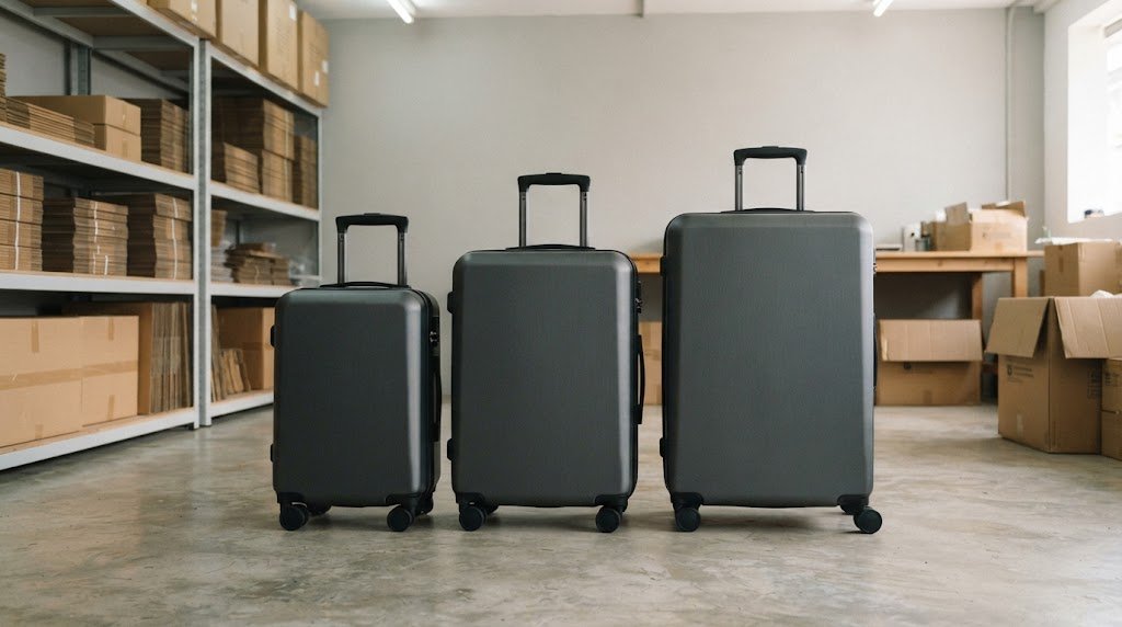 Three piece luggage set