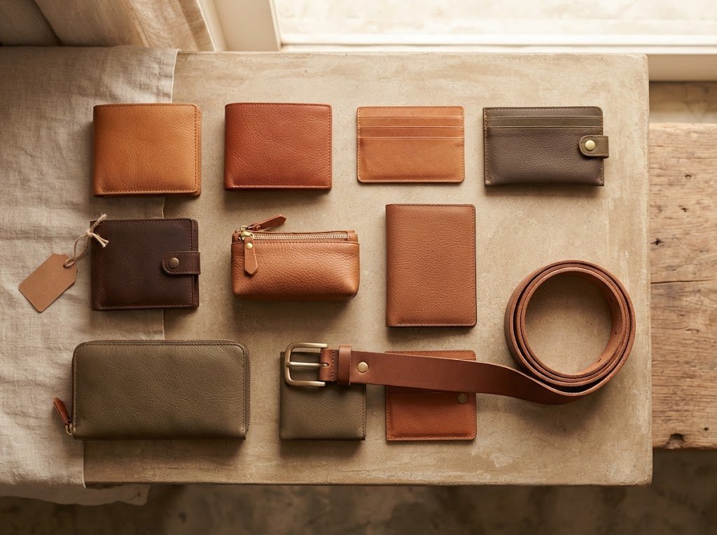 Wallets, belts and small leather goods